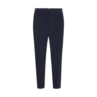 Giorgio Armani Blue Viscose Blend Pants