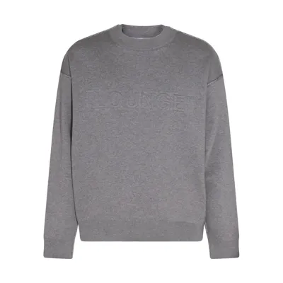 Off-white Lounge Knitted Sweatshirt In Medium Grey