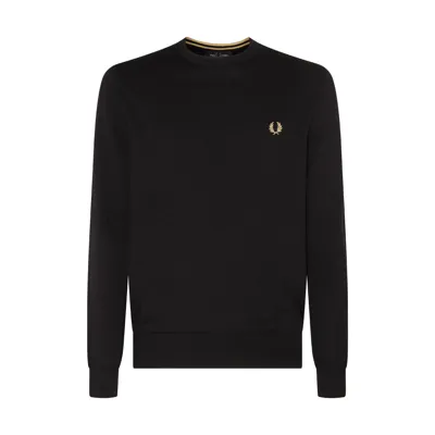 Fred Perry Black Cotton-wool Blend Jumper