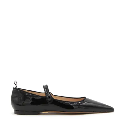 Thom Browne Black Leather Ballerina Shoes