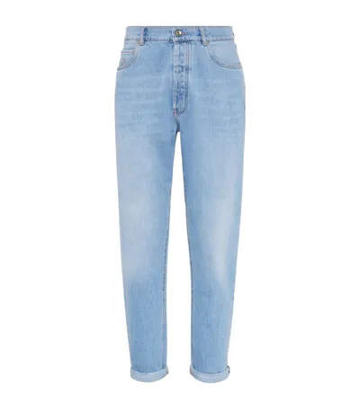 Brunello Cucinelli Mid-rise Straight-leg Jeans In Blue