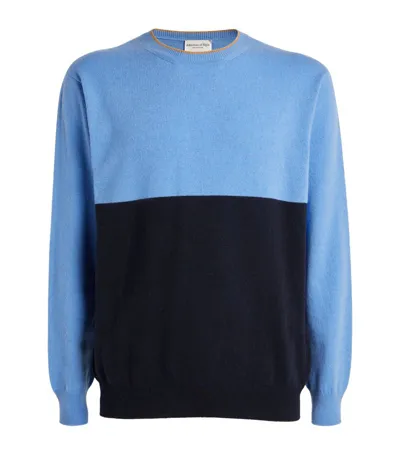 Johnstons Of Elgin Fine-knit Cashmere Jumper In Blue