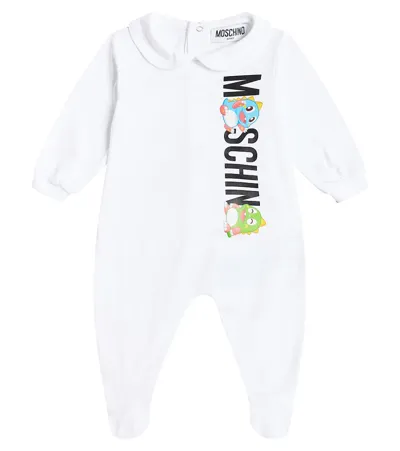 Moschino Baby Printed Cotton Jersey Onesie In White