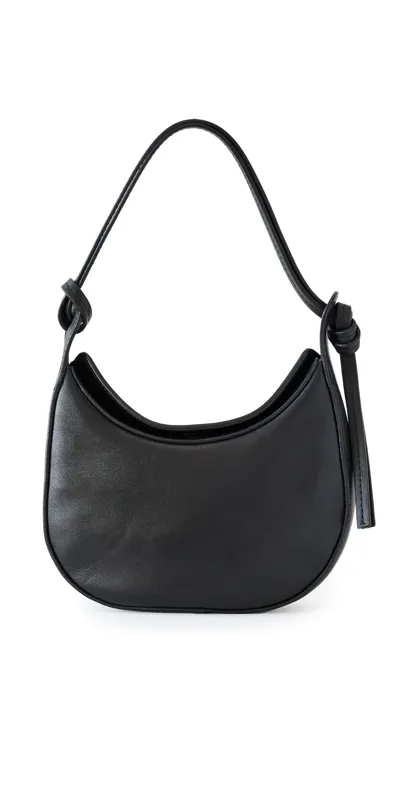 Reformation Mini Rosetta Shoulder Bag In Black Mirum