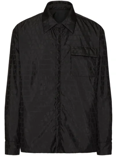 Valentino Reversible Iconographe Overshirt In Black