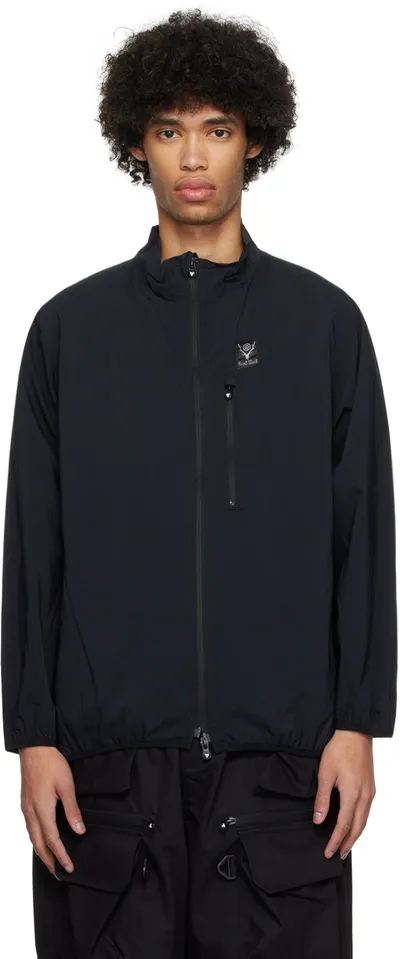 South2 West8 Black Zip Jacket In C-black