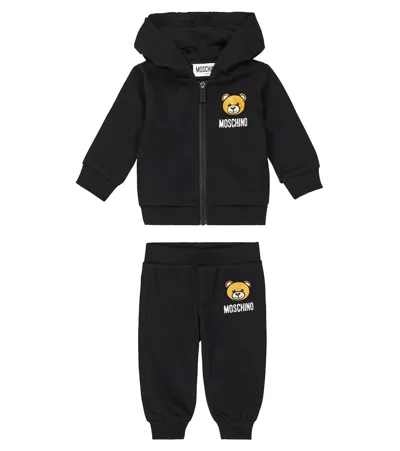 Moschino Baby Set Aus Kapuzenjacke Und Jogginghose In Black