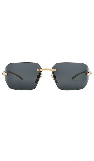 Prada Rectangular Sunglasses In Satin Yellow Gold