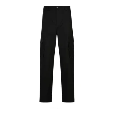 Valentino Wide Leg Cargo Pants In Black