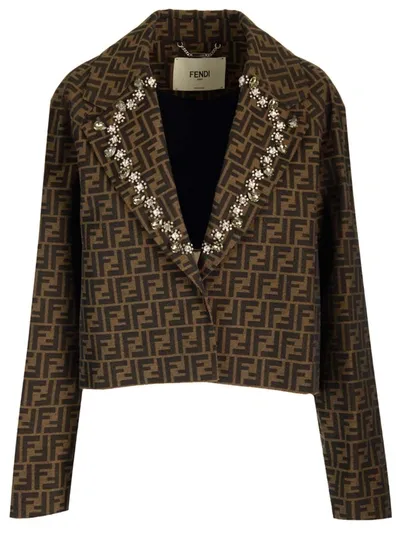 Fendi Jacket In Brown