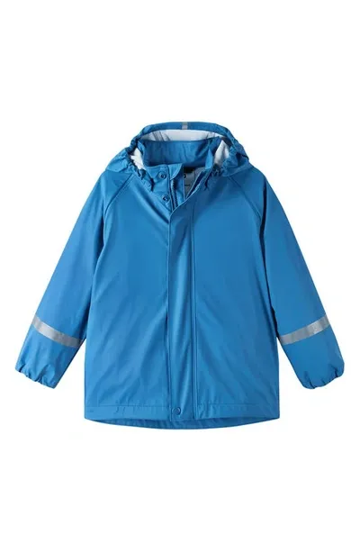 Reima Kids' Lampi Hooded Raincoat In Denim Blue