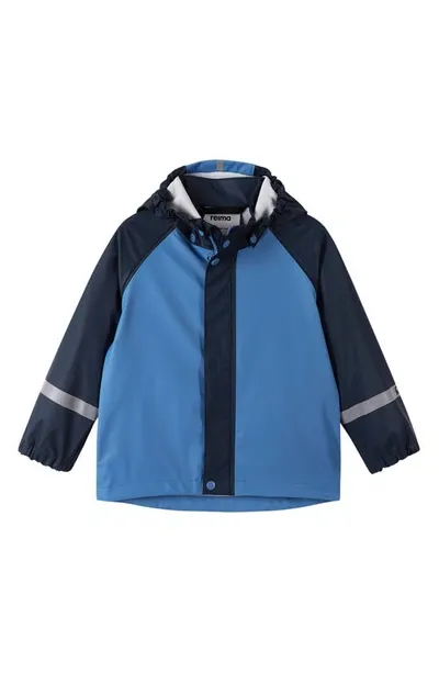 Reima Kids' Vesi Waterproof Hooded Raincoat In Denim Blue