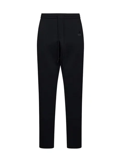 Isabel Marant Drawstring Straight Leg Trousers In Black