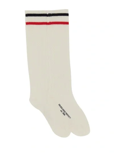 Golden Goose Socks With Logo In White