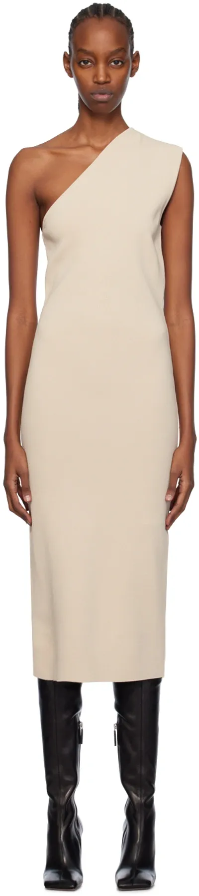 Gauge81 Beige Arriba Midi Dress In Neutrals