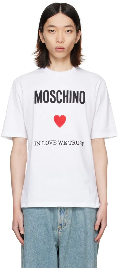 Moschino In Love We Trust T-shirt White