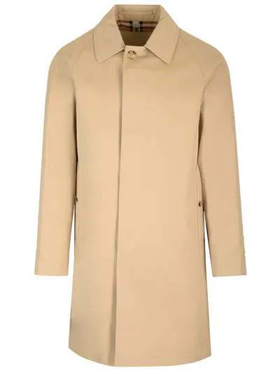 Burberry Medium Honey Camdem Coat In Beige