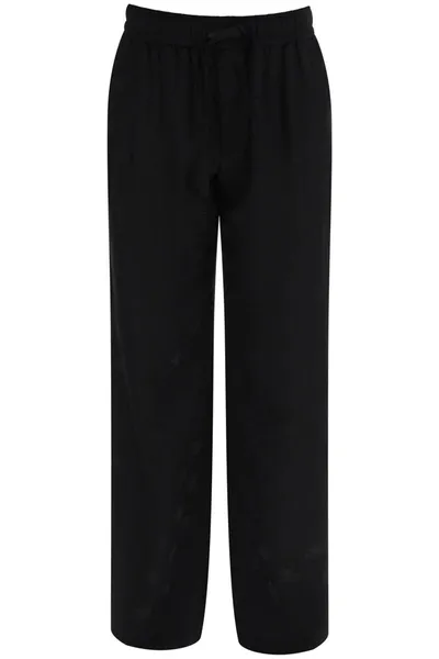 Dolce & Gabbana Dg Jacquard Pants In Black