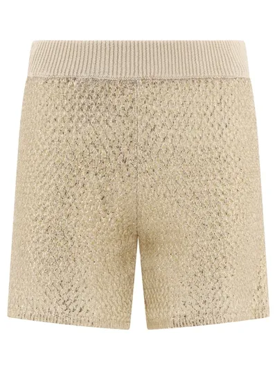 Peserico Women's Openwork Lamã¨ Shorts In Beige