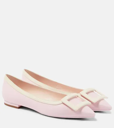 Roger Vivier Gommettine Ball Patent Leather Ballet Flats In Multicoloured