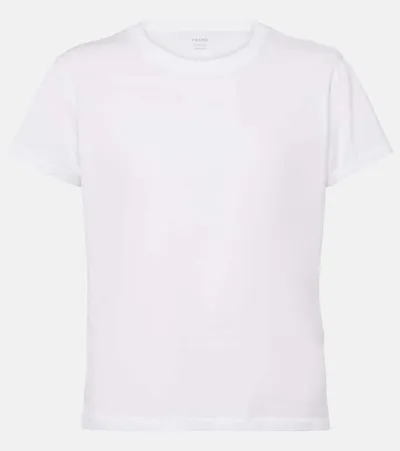 Frame Fitted Crew Tee Cotton Jersey T-shirt In White