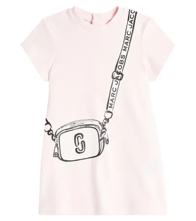 Marc Jacobs Baby Trompe L'ail Cotton Dress In Pink