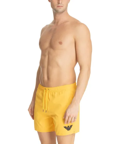 Emporio Armani Swimwear Swim Shorts In Yellow