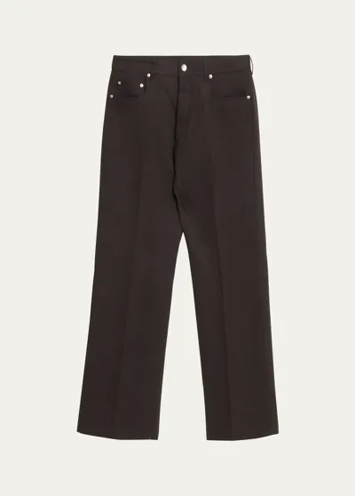 Rick Owens Men's Geth Wool-silk Jeans In Black