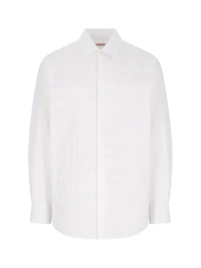 Valentino Buttoned Straight Hem Shirt In White