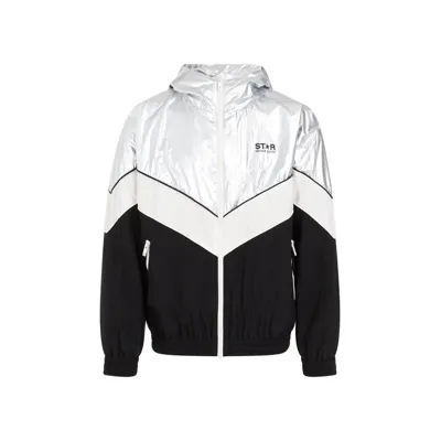 Golden Goose Deluxe Brand Panelled Hooded Zip In Black