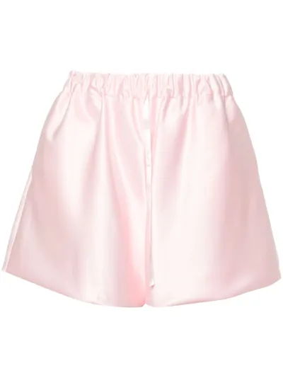 Simone Rocha Drawstring Satin Boxer Shorts In Pink