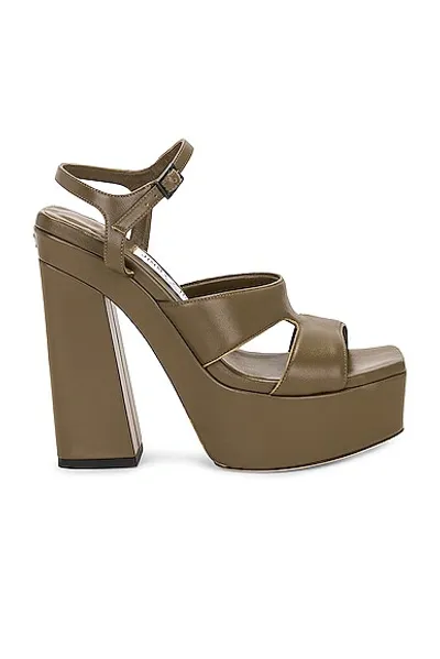 Jimmy Choo Ellison Leather Platform Sandals In Green