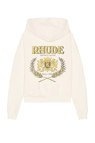 Rhude Cresta Cigar Hoodie In Vintage White