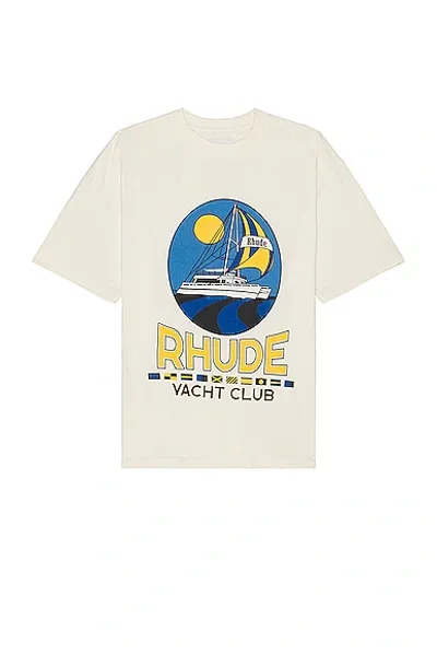 Rhude Yacht Club Tee In Vintage White