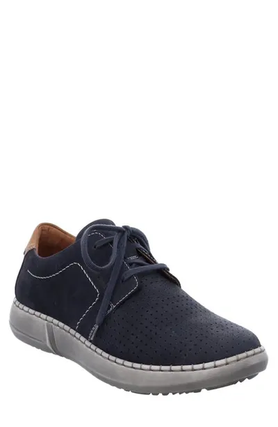 Josef Seibel Louis 06 Perforated Sneaker In Ocean