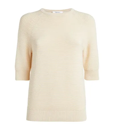 Max Mara Crew-neck Sweater In Bianco_avorio