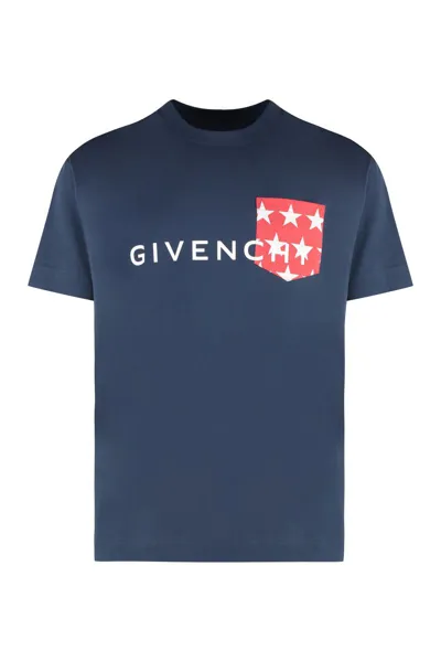 Givenchy Cotton T-shirt In Blue