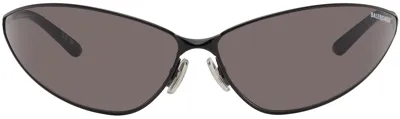 Balenciaga Black Razor Cat Sunglasses In 002 Black