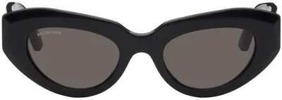 Balenciaga Black Cat-eye Sunglasses In 001 Antique Black