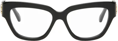 Balenciaga Black Rectangular Glasses In 001 Black