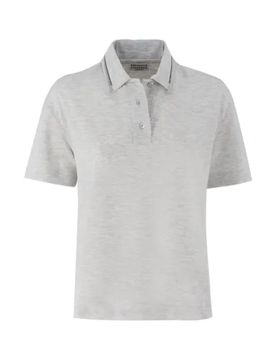 Brunello Cucinelli Polo In Gray