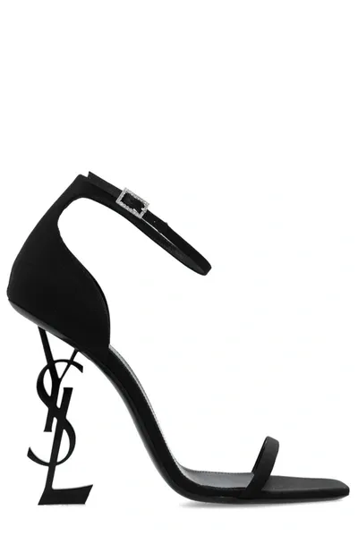 Saint Laurent Opyum Heeled Sandals In Nero