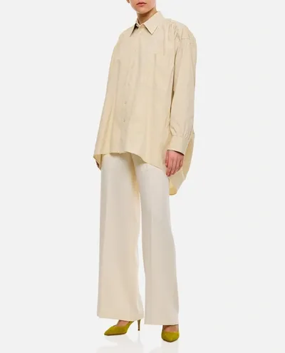 Bottega Veneta Popeline Over Shirt In Neutrals