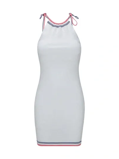 Fendi Logo Motif Midi Dress In White