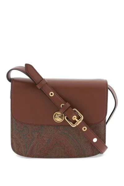 Etro Essential Large Crossbody Bag In Brown