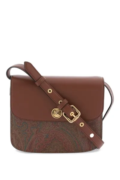 Etro Essential Large Crossbody Bag In Brown