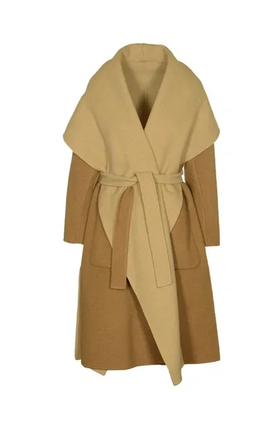 Max Mara Senna Cashmere Coat In Brown