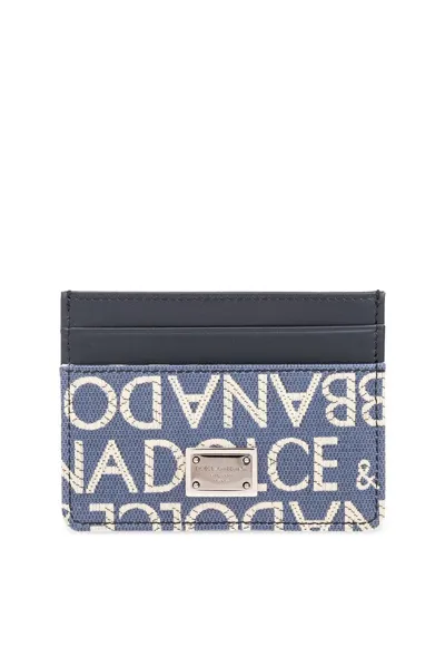 Dolce & Gabbana Logo Jacquard Card Holder In Multi