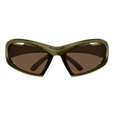 Balenciaga Eyewear Geometric Frame Sunglasses In Green