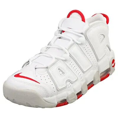 Pre-owned Nike Air More Uptempo 96 Herren White Red Sneaker Mode - 44 Eu